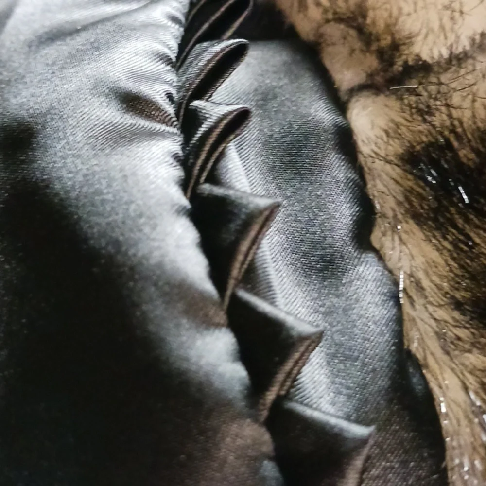 Dennis Basso Faux Fur Coat in Black and Gray - Picture 3 of 7